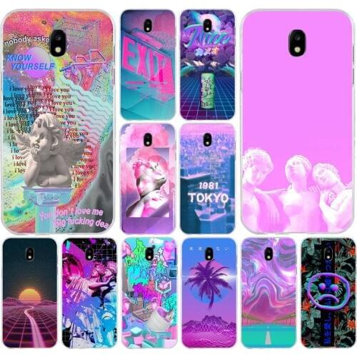 154H Vaporwave Aesthetics Soft Silicone Tpu Cover phone Case for Samsung j3 j5 j7 2016 2017 a3 2016 a5 2017 a6 2018