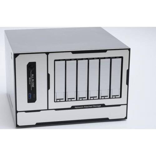 6-bay household NAS mATX A4 black Qunhui enterprise silent file server chassis