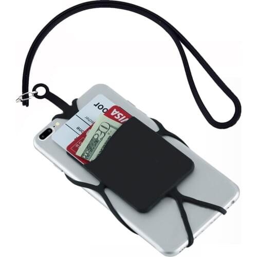 Allview P10 Max 5.99 inch Case Soft Silicone Rubber Neck Strap Phone Case For Apple iPod Touch 7 / Touch 6 Card Holder Pouch