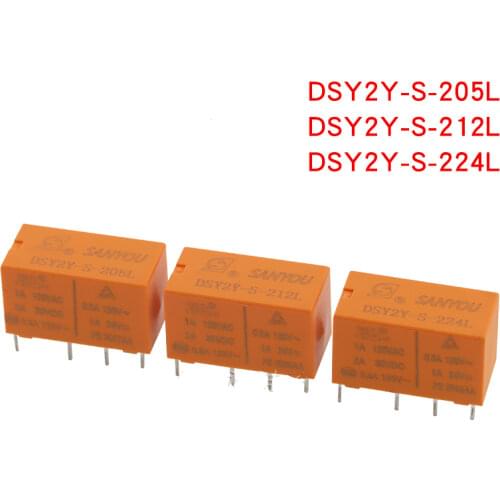 Free shipping 2PCS 100%Original New SANYOU DSY2Y-S-212L 8PINS 2A 12VDC 12V DC12V Signal Relay