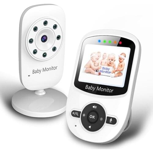 Wireless 2.4 Inch Video Color Baby Monitor High Resolution Baby Nanny Security Camera Night Vision Temperature Monitoring SM24