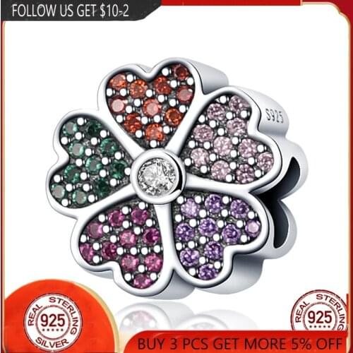 100% 925 Sterling Silver 5 Color Hearts Connected Beads Fit Original Reflexions Bracelet For Women Birthday Fashion Jewelry Gift