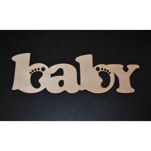 Baby shower, wooden banner, baby shower handmade, newborn baby, wooden sign "baby" baby gift
