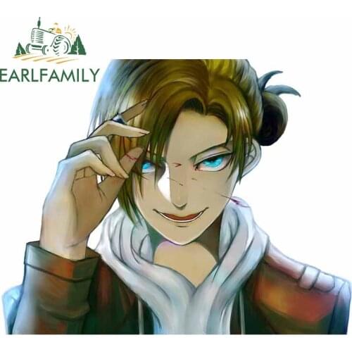 EARLFAMILY 13cm x 10cm For Attack on Titan Creative Car Sticker Personality Creative Decal Fashion Scratch-Proof Decoration