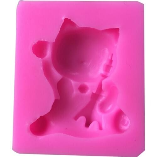 Lucky cat silicone mold fondant cake baking tool 17-88