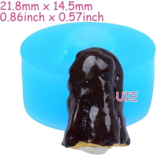 GYL133U 21.8mm x 14.5mm Sandwich Roll Cake Silicone Mold Fondant Cake Decoration Candy Resin Clay Earrings Necklace Craft Soap