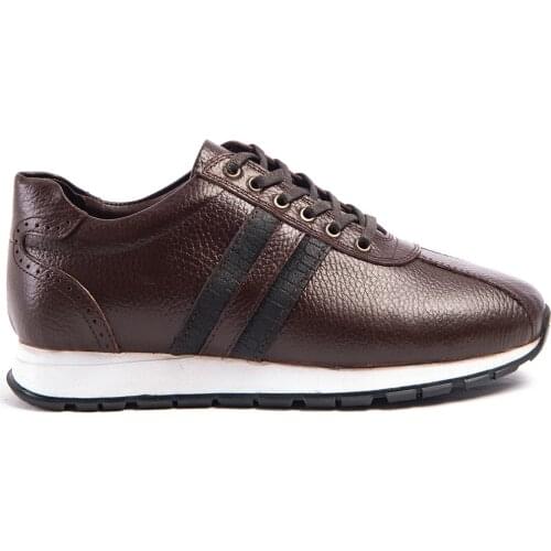 Minea Sneakers For Men Genuine Leather Men Vulcanize Comfortable Breathable Flexible Fashion Orthopedic Walking Running Shoe Sport Shoes For Mens Comfort Lace Up Lightweight Zapatos Hombre Quick Dry Original 2100 Brwn
