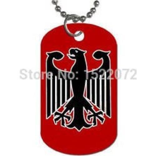 Cheap custom Germang Eagle Flag Symbol Dog Tags crafts hot sales custom metal dog tag eagel metal tags
