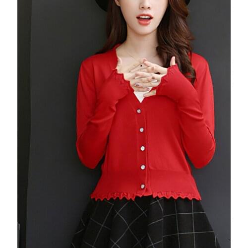 Harteen 2021 Spring Autumn New Fashionable Casual Women Clothes New Thin Sweater Cardigan Slim Wear Femme Top Long Sleeve Female