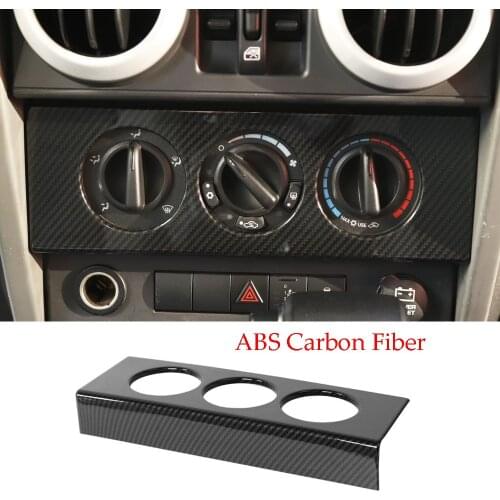 Carbon Fiber ABS Air Condition Switch Panel Knob Cover For for Jeep Wrangler JK 2007-2010