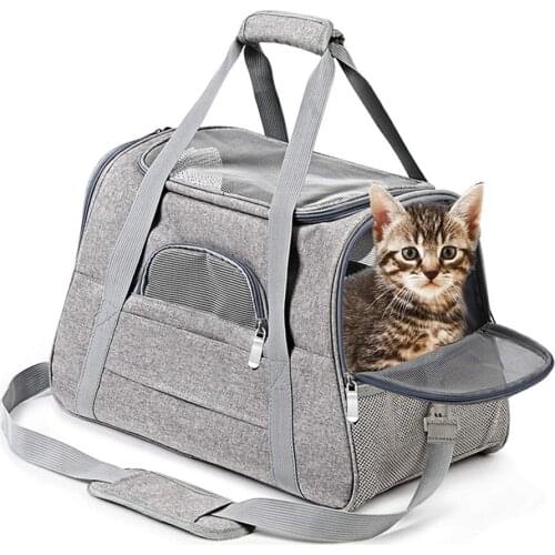 Dog Carrier Bag Portable Dog Travel Backpack with Mesh Window Small Pet Transport Bag for Cats Dogs Traveling Airline Approved