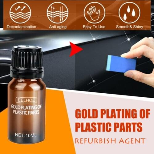 10ml Auto Interior Plastic Parts Retreading Agent Coating Paste Maintenance Cleaner Car Dashboard Plastic Care With Sponge TSLM