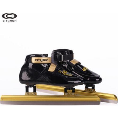 CITYRUN Short Track Professional Ice Skates Shoes 430mm 410mm 380mm Knife Glass Fiber Inline Speed Patines 53-55 Ice Blade