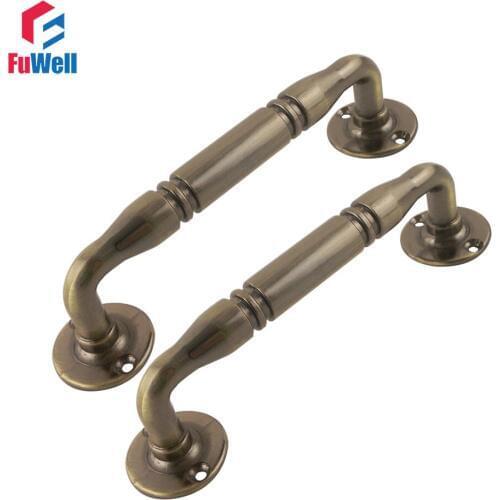 2pcs Zinc Alloy Door Handles Pull for Gate Kitchen Cabinet Cupboard Wardrobe 101mm/127mm Hole Pitch Furniture Handles Grips