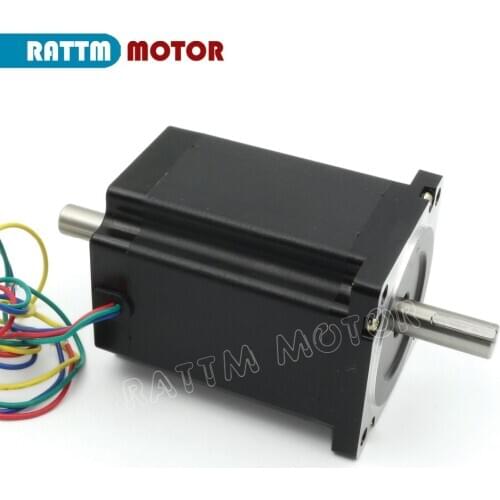 Nema 34 stepper motor 116mm (Dual shaft) 34HS4802B 1230 Oz-in, 5.0A 4wire for CNC milling machine