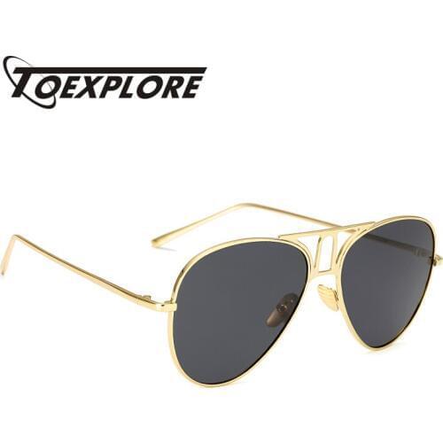 TOEXPLORE Polarized Women Anti-Glare Men Sunglasses Retro Pilot Driving Mirror Sun Glaases Luxury Brand Designer Eyewear UV400