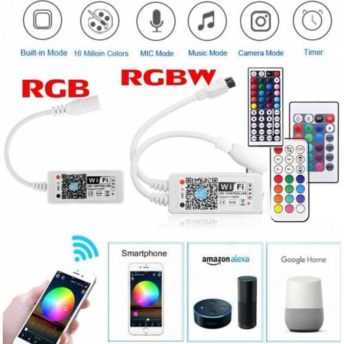 Smart WiFi LED Controller RGBW RGB strip Alexa Google Home Music Timer Bluetooth-compatible led light strip
