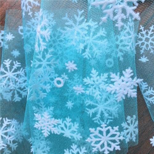 1m/lot 150cm Romantic Snow Yarn DIY Skirt Sheer Crystal Organza Tulle Fabric for Wedding Birthday Party New Year Xmas Decoration