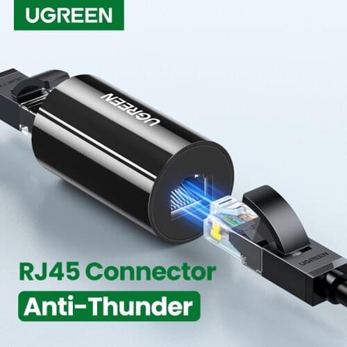 Ugreen RJ45 Ethernet Adapter 8P8C Female to Female Anti-Thunder Rj45 Connector Network Extension Cable Adapter Ethernet Cable