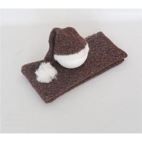 Vintage Newborn Wrap Hat Set Photography props Sweater Fabric Baby Wrap Newborn Swaddle Sack Photo props