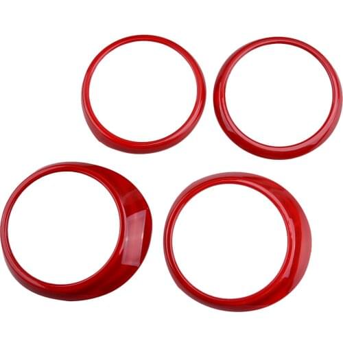 Interior Air Conditioning Vent Cover Decor Trim Dashboard Air Outlet Ring Car Red ABS Fit For Toyota Tacoma 2020 2019 2018-2016