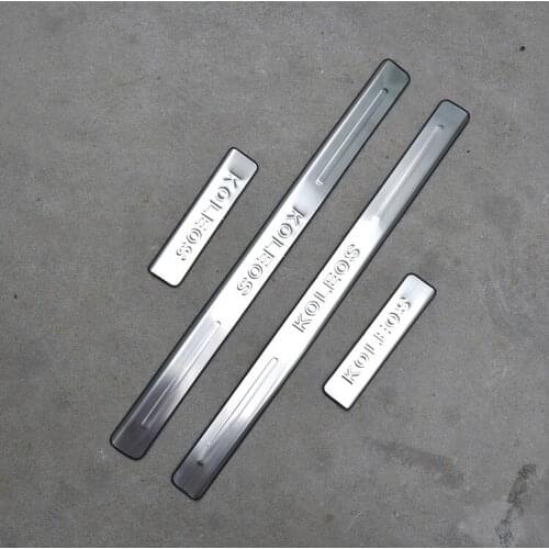 High quality stainless steel Scuff Plate/Door Sill Protector Sticker Car Styling For 2009-2015 Renault koleos