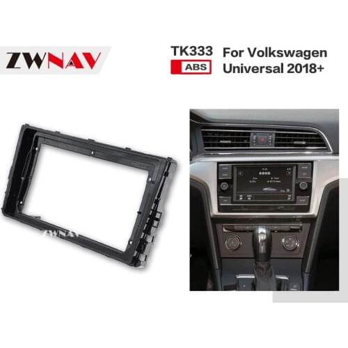 ZWNAV Car Double Din universal Frame radio Fascia Panel DVD Dash Interior Trim for vw Volkswagen 2018 general purpose machine