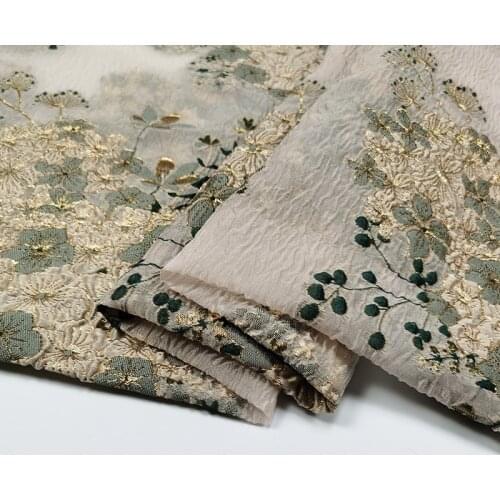 2020 Organza Wedding Dress Jacquard Clothing Fabric Advanced