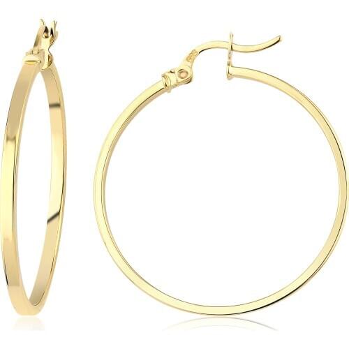 14k Hoop Earrings (8. Model 4. Size) W4E28008