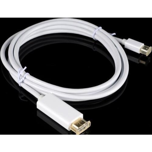 200pcs/lot*1.8M/6FT Thunderbolt Mini Display Port Male MINI DP to HDMI Male Converter cable For Apple Macbook Mac Pro