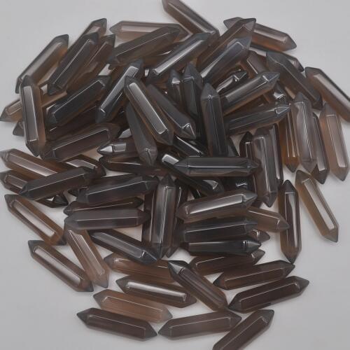 35x8MM Gray Carnelian Cabochon CAB GEM Crystal Pillar Jewelry Pendant Making (5 pcs/lot) H206