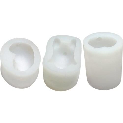 3D Bear Shape Candle Mold Silicone Soap Plaster Making Mould Fondant Candy Cake Chocolate Decorating DIY Baking Tools N0PA