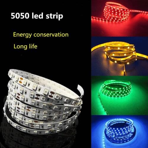 5m/lot LED Strip 5050 DC12V 60LEDs/m Flexible LED Light Waterproof/non-waterproof RGB 5050 LED Strip 300LEDs