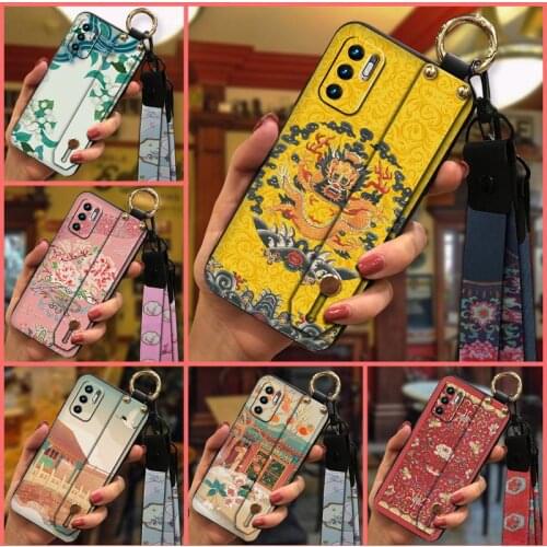 TPU Kickstand Phone Case For Xiaomi Redmi Note10 5G/POCO M3 Pro 4G/M3 Pro 5G Chinese Style Original