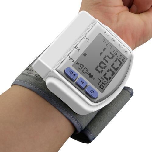 Digital Wrist bp Blood Pressure Monitors meters tonometer sphygmomanometer cuff automatic health care monitors Drop Shipping