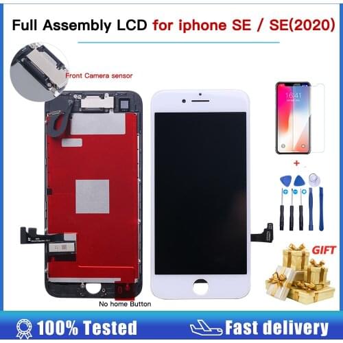 Display Full Assembly For iPhone SE SE2 2020 A2296 A2275 A2298 LCD Screen Touch Digitizer Full Set LCD Front Camera +Ear Speaker