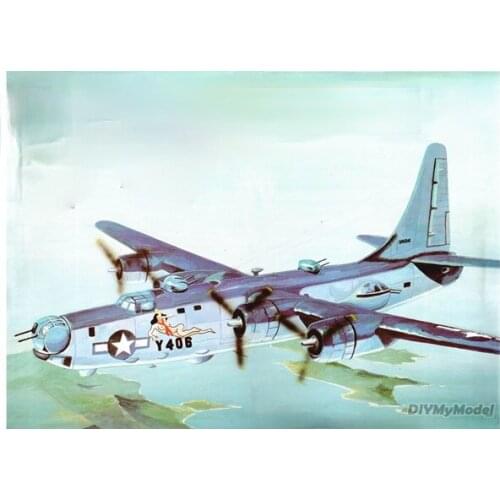 DIYMyModeI USA Pb4y-2 privateer antisubmarine DIY Handcraft Paper Model KIT Handmade Toy Puzzles Gift Movie prop