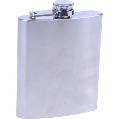 Stainless Steel Liquor Hip Flask Pocket Hip Flask Alcohol Whiskey Liquor Screw Cap 7 OZ Liquor Hip Flask 200ml