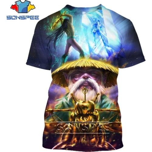SONSPEE Summer Cool T Shirt Men/Women Anime Saint Seiya 3D Print T-shirts Short Sleeve Harajuku Style Tshirt Streetwear Tops H56