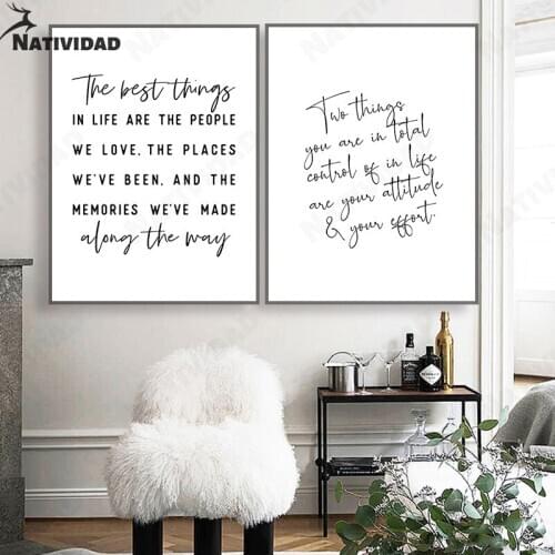 Korean Decor Poster The Best Things As Bedroom Decoration Modern Words Motto Picture Paintings Wall Stickers Art Wall Paintings