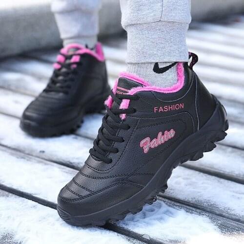 High Quality Womens Running Shoes Warm Platform Sports Shoes Woman Winter Trekking Sneakers Large Size 41 Womens Sport Shoe
