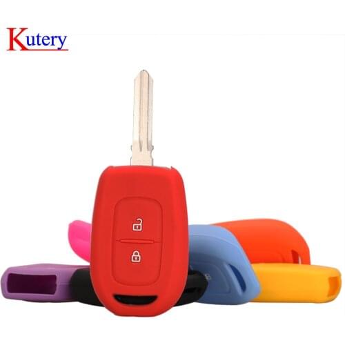 Kutery 2BTN Remote Coloful Silicone Key Cover For Renault Duster Sandero Kwid Logan Clio Captur Laguna Scenic Master 2016 2017