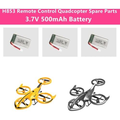H853 Smart Altitude Hold Remote Control Drone Spare Parts 3.7V 500mAh Batteries For H853 Stunt Flight Remote Control Quadcopter