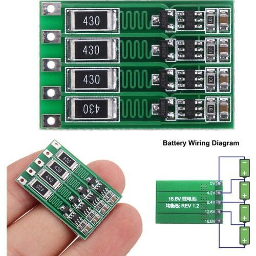 Mayitr 1pc 4S 16.8V 100mA Li-ion Battery Borad Professional Lithium 18650 Battery BMS PCB Protection Balancing Board