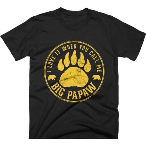 Fashion Design Bears Paw Print Papa Bear Mens Gifts T-Shirt. Summer Cotton Short Sleeve O-Neck Mens T Shirt New S-3XL