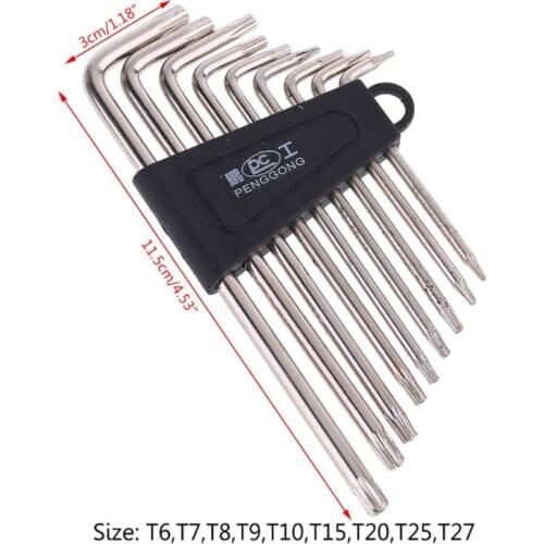 9 Pcs Hex Key Wrench Sets Torx L Shape Repair Tool Screwdriver Tool Set Useful