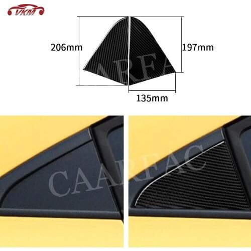 Carbon Fiber Car Rear Side Window Triangle Trim Cover Stickers For Chevrolet Cruze 2009-2015 2 PCS/Set