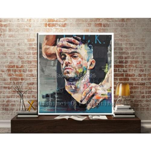 Figure head wall decor man face oil painting with p o frame oil painting famous painter abstract paintings for bedrooms