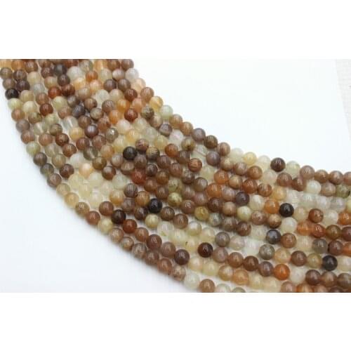 Natural Sun Stone Round Loose Beads Strand 6/8/10/12MM For Jewelry DIY Making Necklace Bracelet