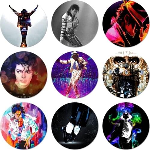 New Arrival 58mm Michael jackson dance Music Badge Brooch Pin Accessories For Clothes Backpack Decoration gift